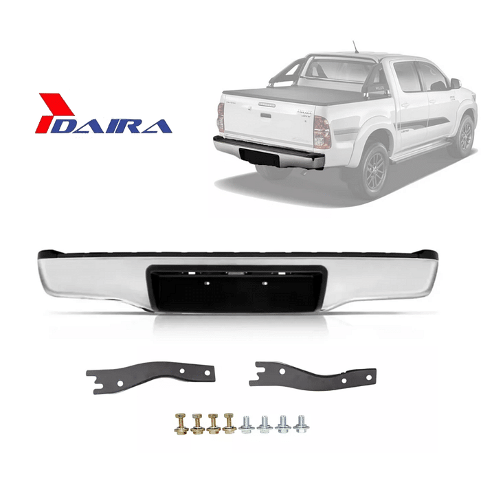 Parachoque Traseiro Hilux Pick Up 2005 2006 2007 2008 2009 2010 2011 2012 2013 2014 2015