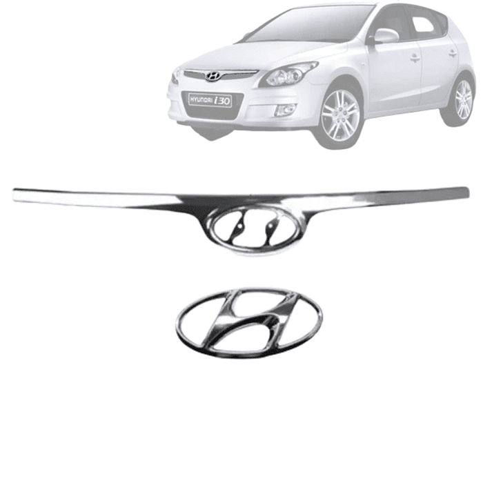 Friso Grade Cromado i30 2009 2010 2011 2012 + Emblema