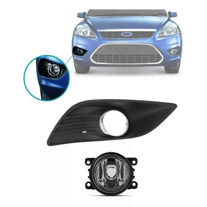 Grade Moldura Milha + Farol Milha Direito Focus 2009 2010 2011 2012