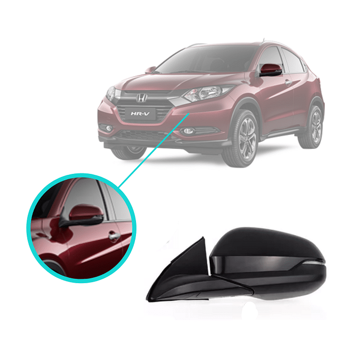 Retrovisor Esquerdo Hrv 2016 2017 2018 Eletrico C/ Pisca