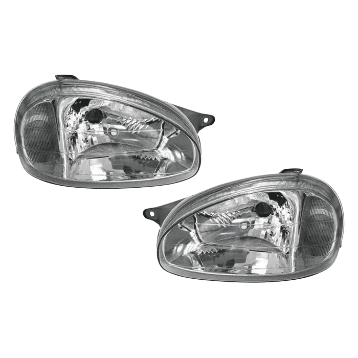 Par Farol Corsa Wind 1994 a 2009 Cromado Lente Raiada