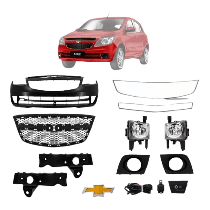 Kit Parachoque Completo Agile 2009 2010 2011 2012 2013 2014