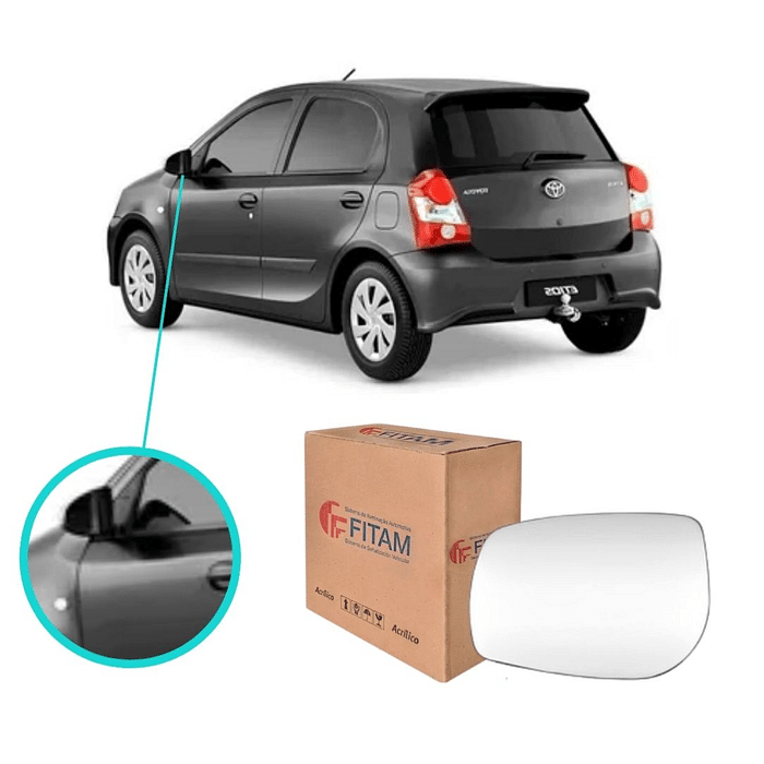 Espelho Retrovisor Esquerdo Etios Manual 2012 2013 A 2021