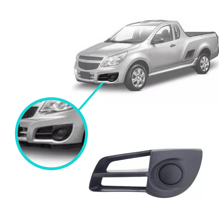 Moldura Milha Esquerdo Montana 2009 2010 2011 2012 2013 S/ Furo