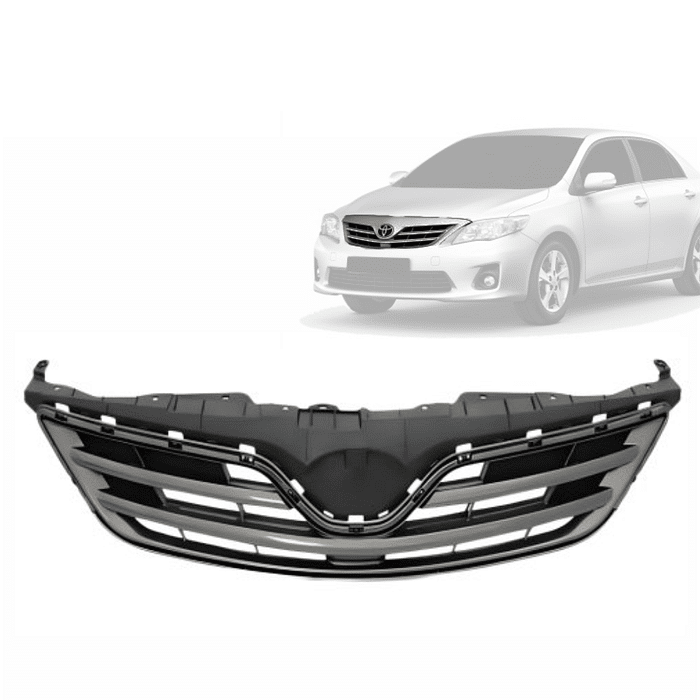 Grade Dianteira Corolla 2009 2010 2011 Superior Friso Cinza