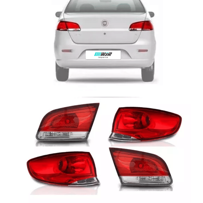 Kit Completo Lanterna Traseira Siena 2009 2010 2011 2012 2013