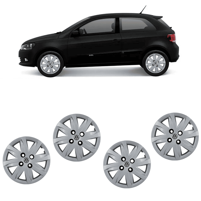 Jogo Calota Aro 14 Gol G5 2012 2013 Prata