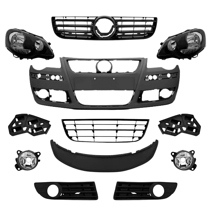 Kit Parachoque Dianteiro Polo 2007 2008 2009 2010 2011