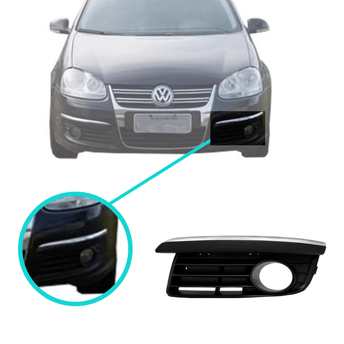Moldura Milha Esquerdo Jetta 2007 2008 2009 2010