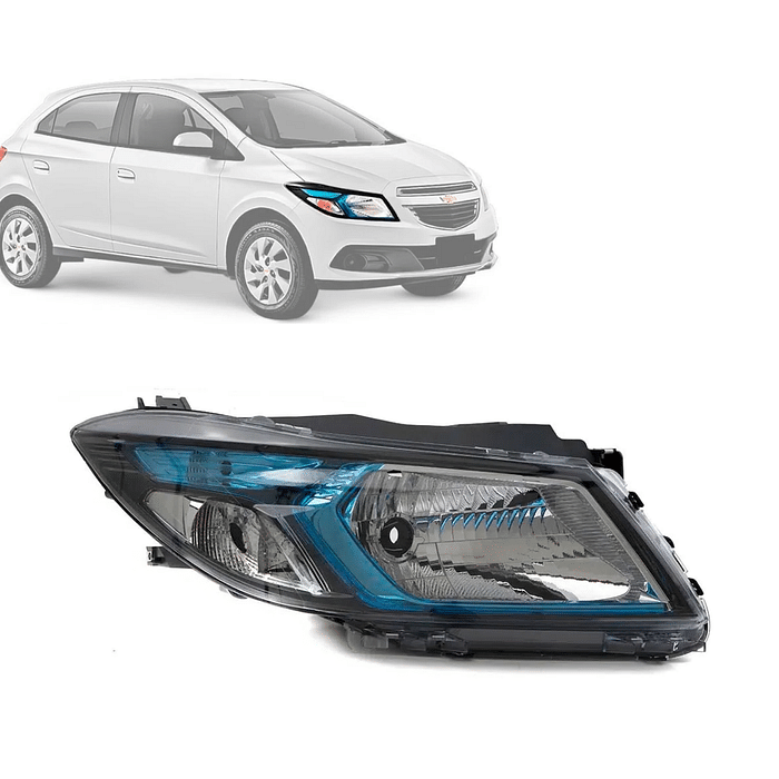 Farol Direito  Onix 2012 2013 2014 2015 2016 Mascara Azul