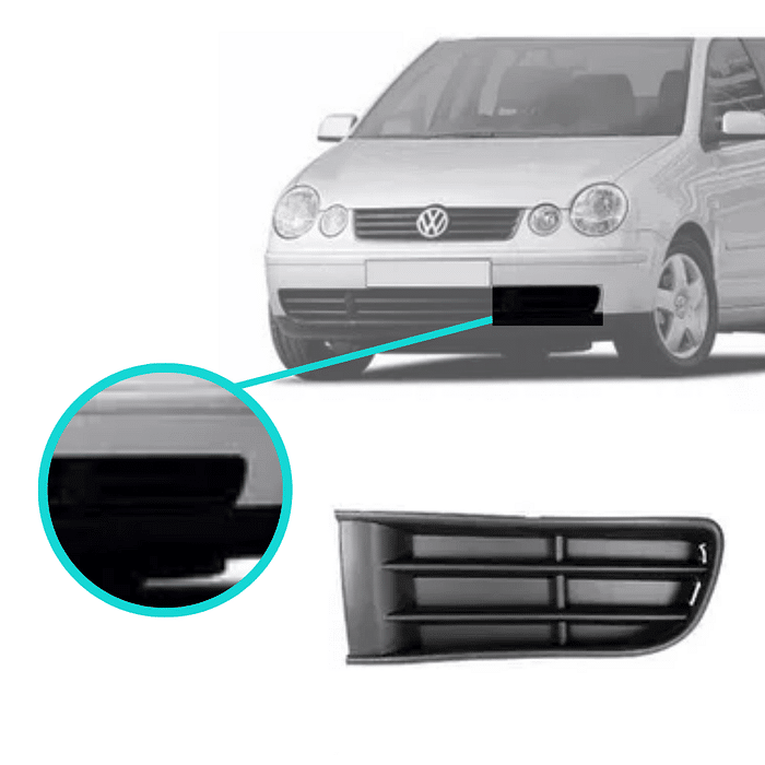 Moldura Milha Esquerdo Polo 2003 2004 2005 2006 S/ Furo