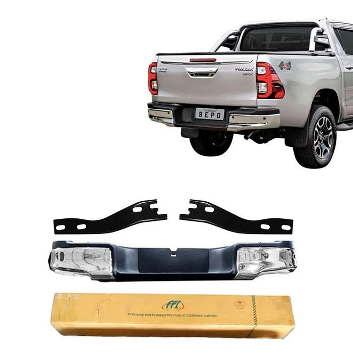 Parachoque Traseiro Hilux Pick Up 2016 2017 2018 2019 2020 2021 2022 2023 2024 2025