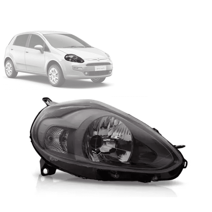 Farol Direito Punto 2013 2014 2015 2016 2017 Mascara Cinza