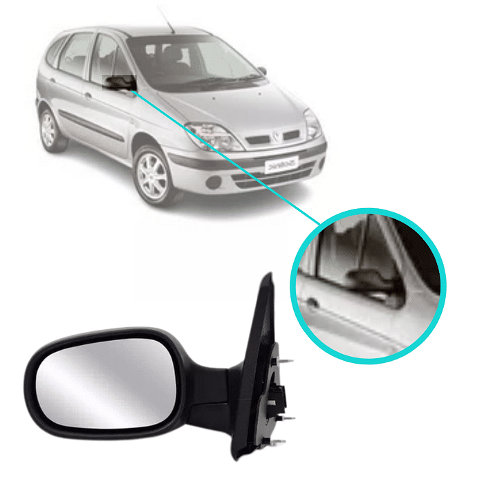 Retrovisor Direito Scenic Megane 1997 1998 1999 2000