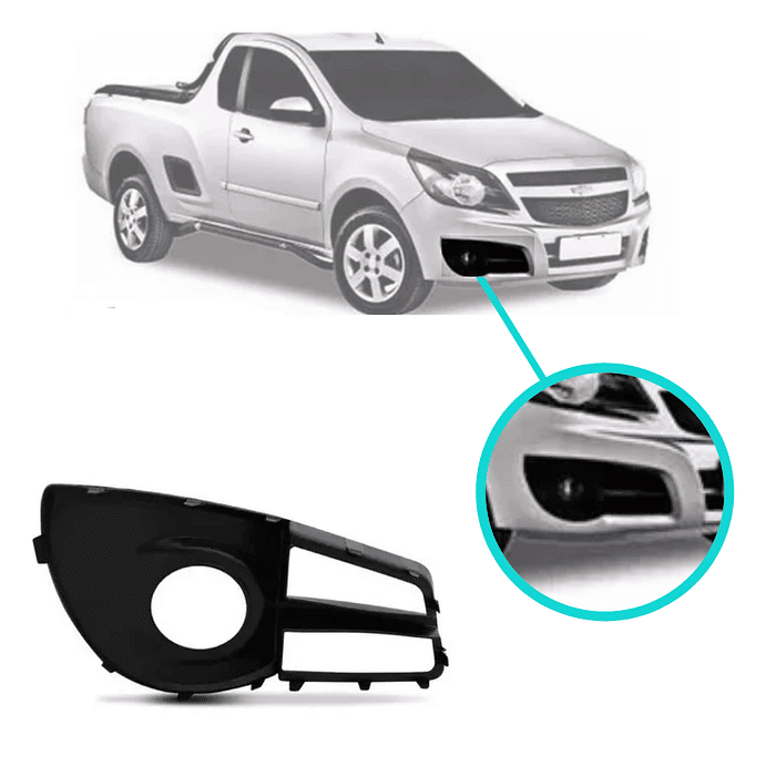 Moldura Milha Direita Montana 2009 2010 2011 2012 2013 C/ Furo