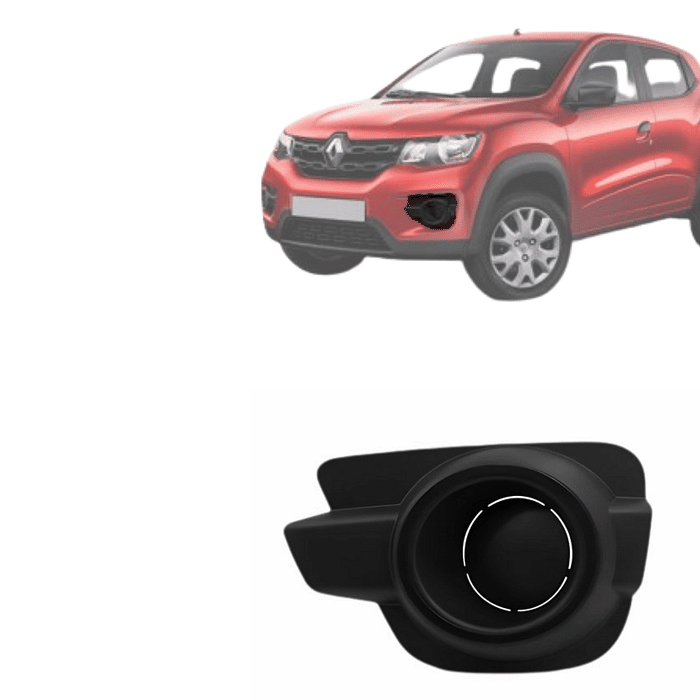 Moldura Milha Esquerdo Kwid 2017 2018 2019 S/ Furo Aro Preto