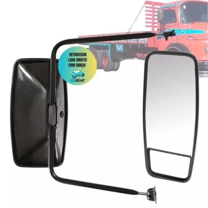 Retrovisor MB 1113 Bi Partido Direito + Braço