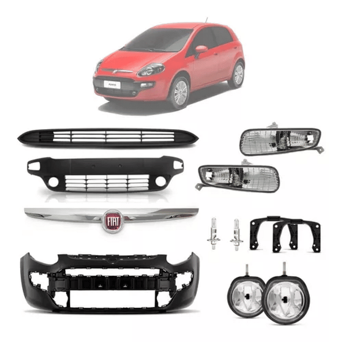 Kit Parachoque Dianteiro Completo Punto 2013 2014 2015 2016 2017