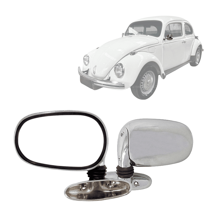 Par Retrovisor Fusca Brasilia Passat Cromado