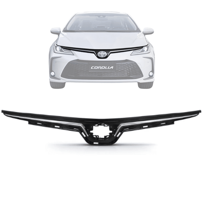 Grade Dianteira Corolla 2020 2021 Superior Cromada Sem Emblema