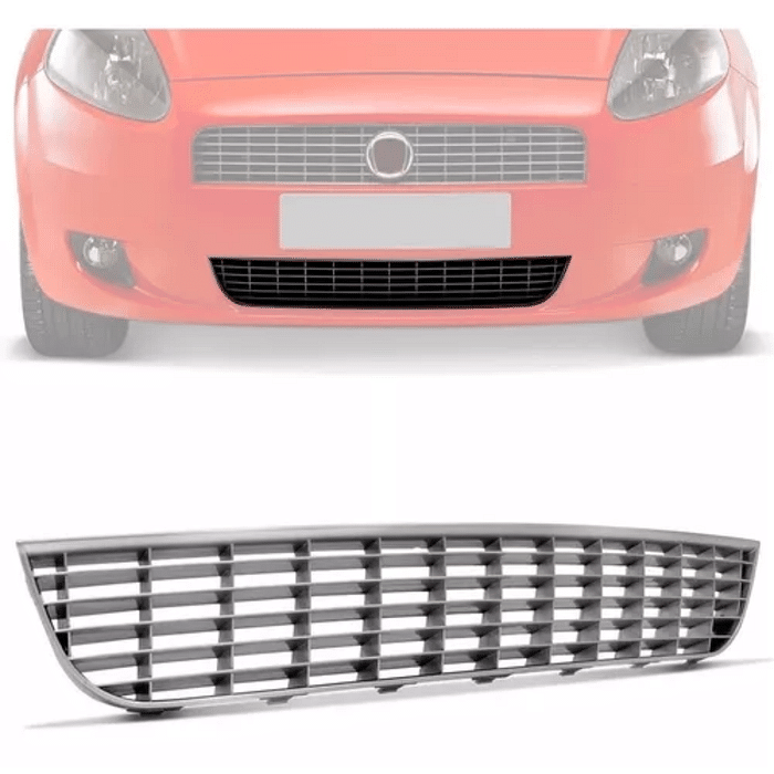 Grade Dianteira Punto 2007 2008 2009 2010 2011 Prata Inferior