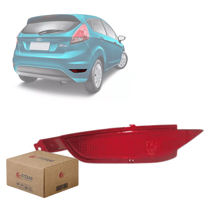Refletor Parachoque Traseiro New Fiesta Direito 2012 2013 2014 2015 2016 2017