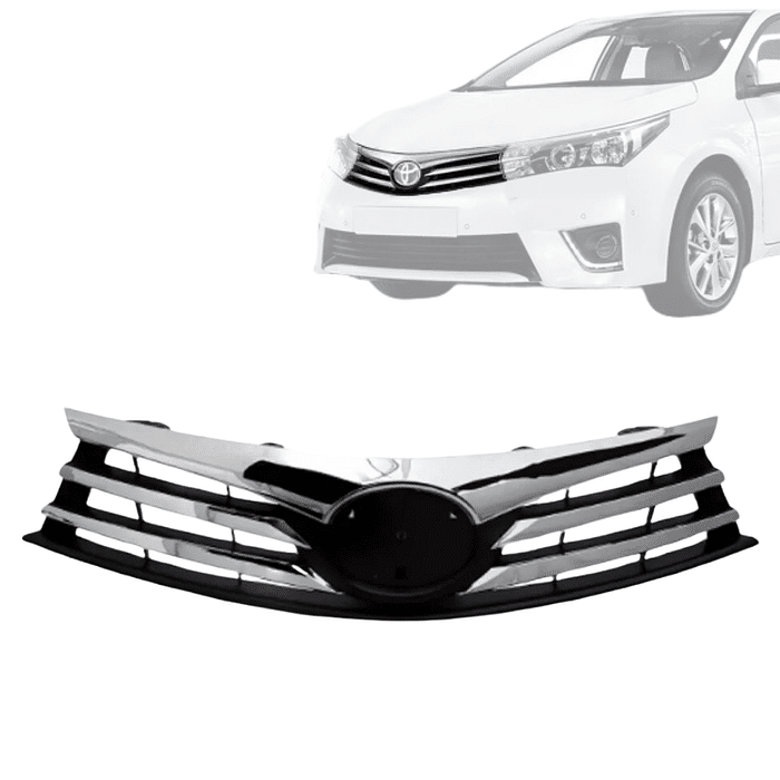 Grade Dianteira Corolla 2014 2015 2016 2017  Superior Cromada S/ Emblema