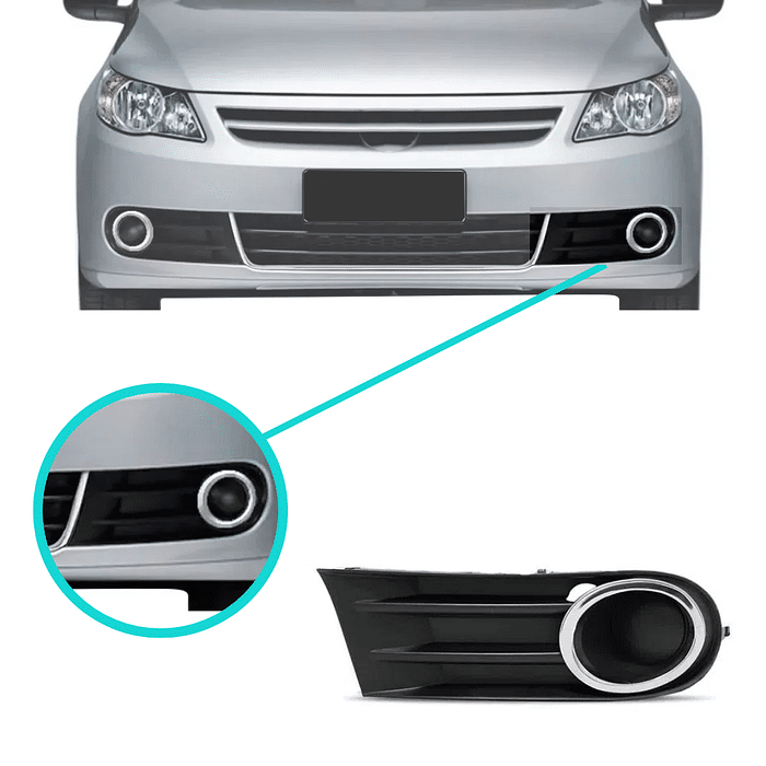 Moldura Milha Esquerdo Gol G5 2009 2010 2011 2012 S/ Furo