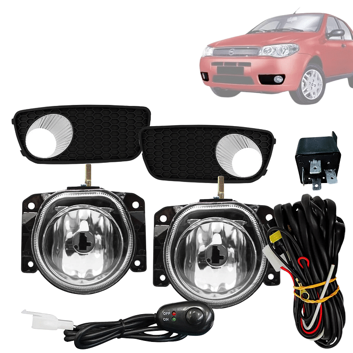 Kit Farol de Milha Palio 2004 2005 2006 2007 2008 2009 2010 2011 2012 2013 2014 2015