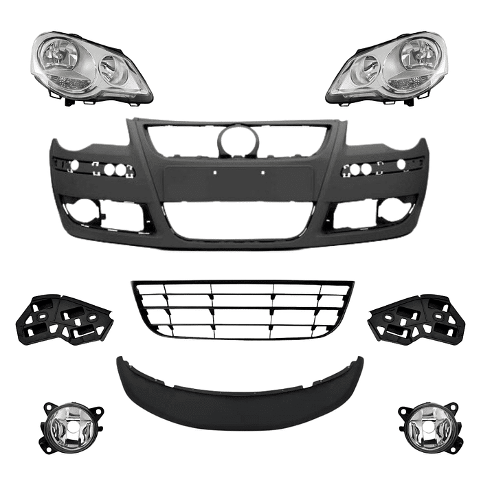 Kit Parachoque Dianteiro Completo Polo 2007 2008 2009