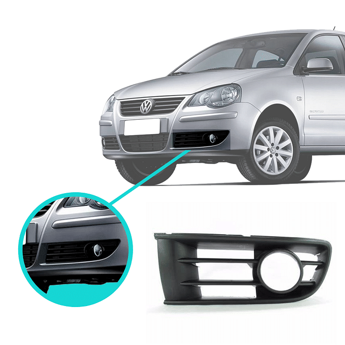 Moldura Milha Esquerdo Polo 2003 2004 2005 2006 C/ Furo