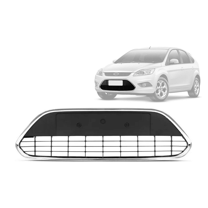 Grade Dianteira Focus 2009 2010 2011 Inferior Mold. Cromada