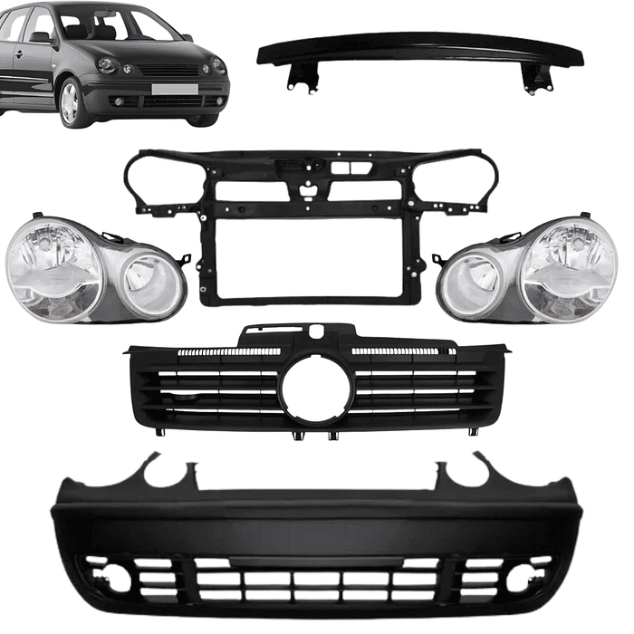 Kit Frente Parachoque Completo Polo 2003 2004 2005 2006