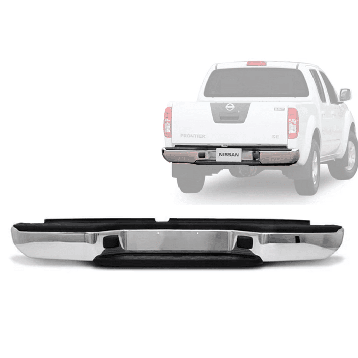 Parachoque Traseiro Frontier 2008 2009 2010 2011 2012 2013 2014 Cromado Completo