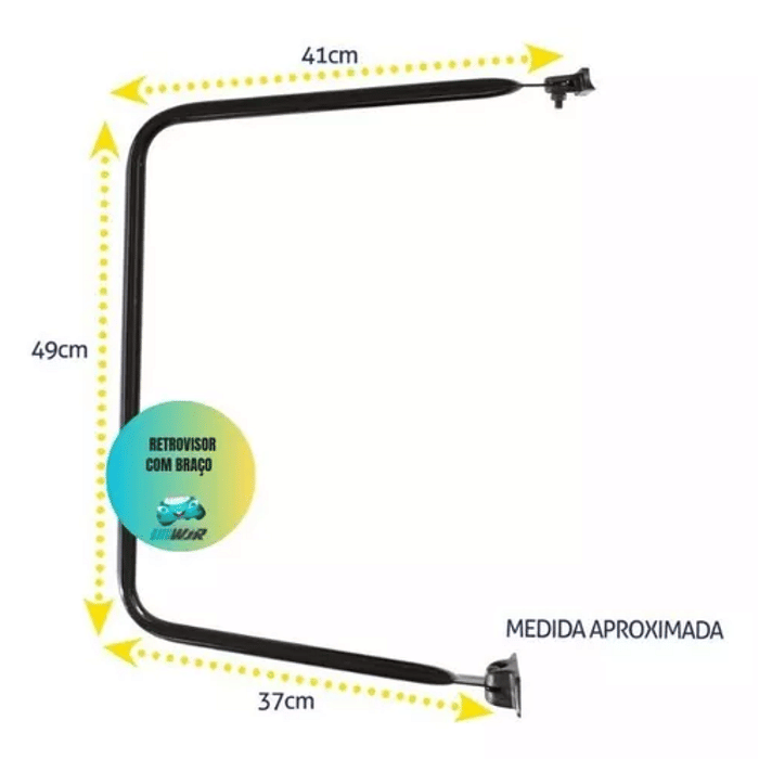 Braço Retrovisor MB 1113 D/E 80 16mm