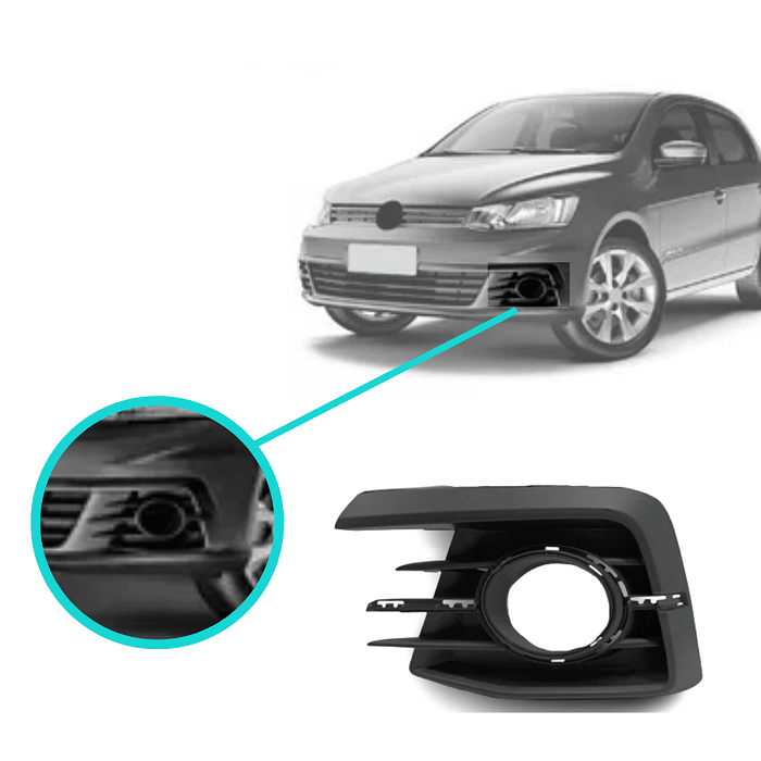 Moldura Esquerdo Gol Voyage G7 2016 2017 2018 C/ Furo S/ Friso