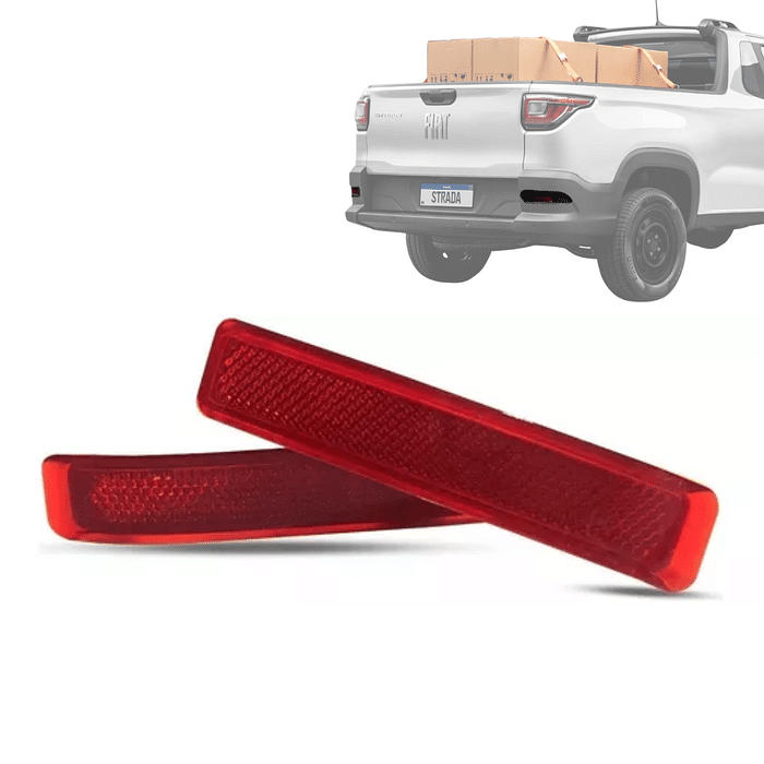 Par Refletor Parachoque Traseiro  Strada 2005 2006 2007 2008 2009 2010 2011 2012 2013 2020 2021 2022 2023