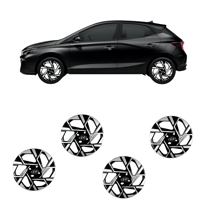 Jogo Calota Aro 15 Hb20 2024 Esportiva Hatch E Sedan