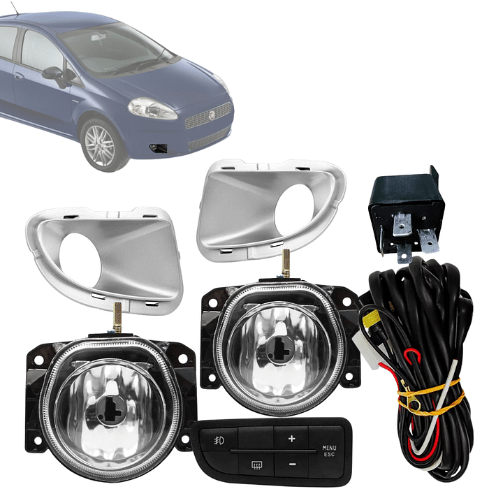 Kit Farol de Milha Punto 2007 2008 2009 2010 2011