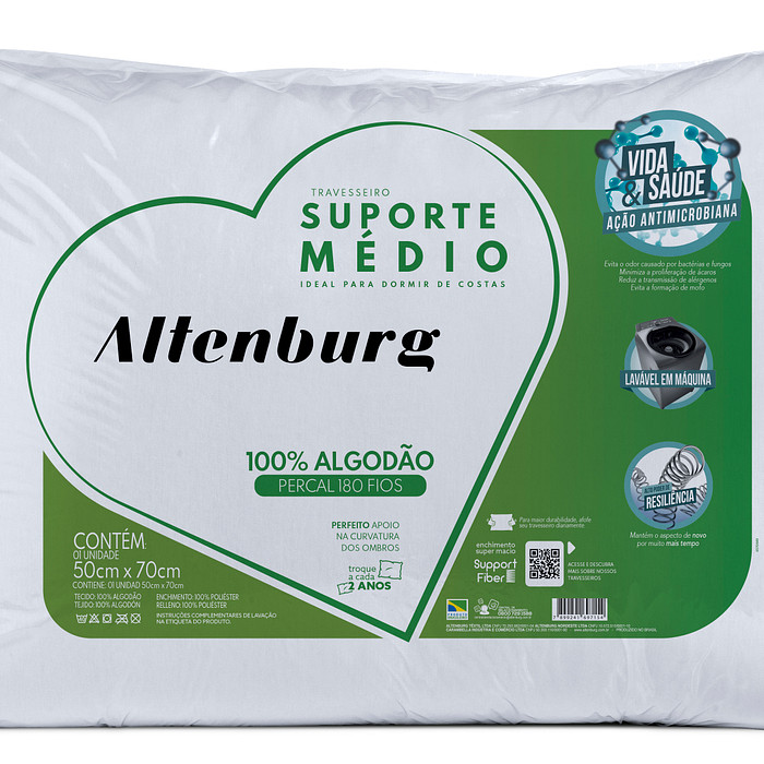 Travesseiro Suporte Médio - Altenburg