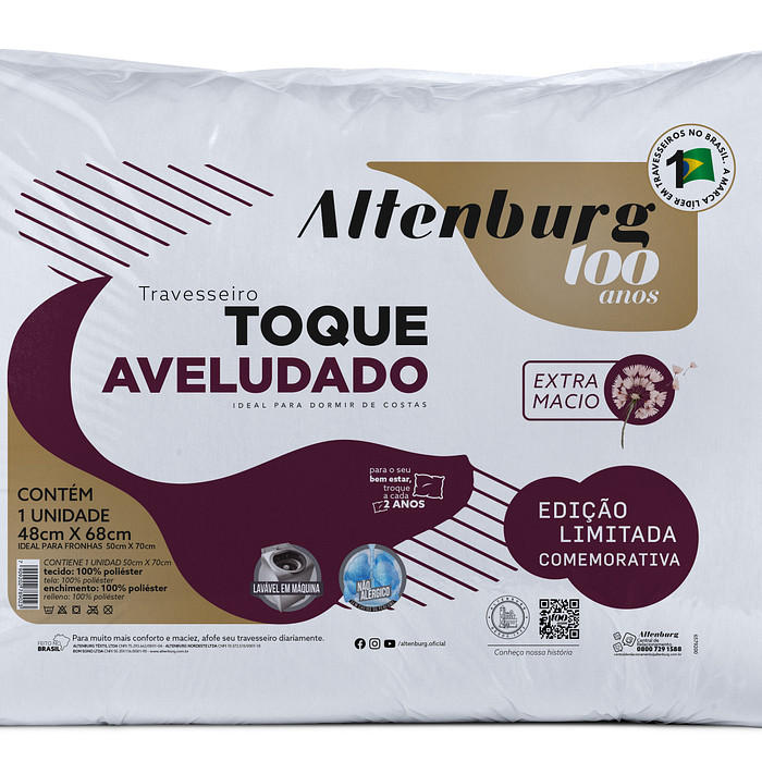 Travesseiro Extra Macio Toque Aveludado - Altenburg