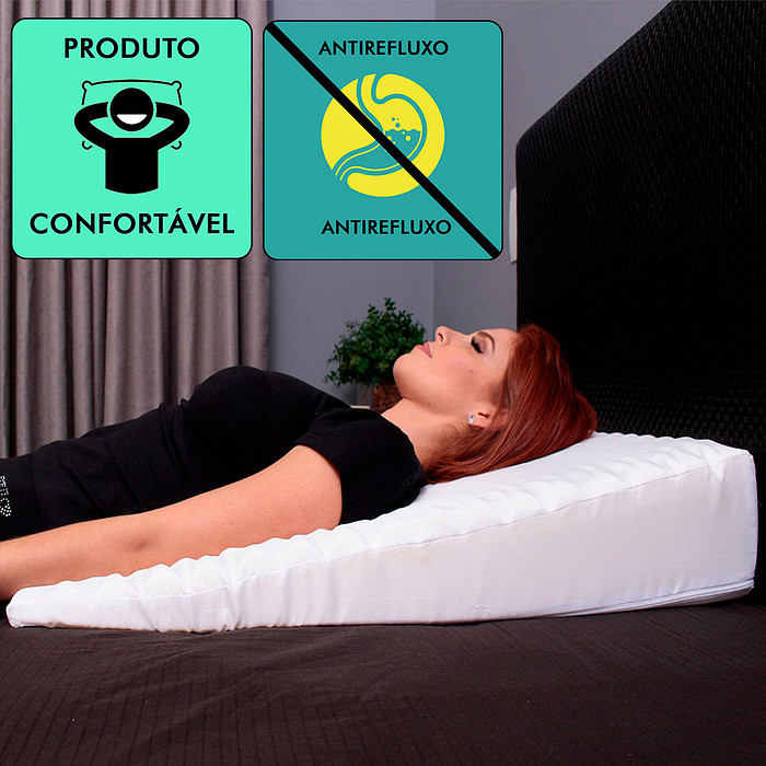 Almofada Antirefluxo Microfibra com Capa