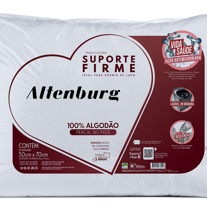 Travesseiro Suporte Firme -  Altenburg