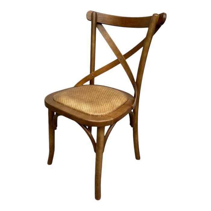 Cadeira Espanha Assento Rattan Cor Castanho