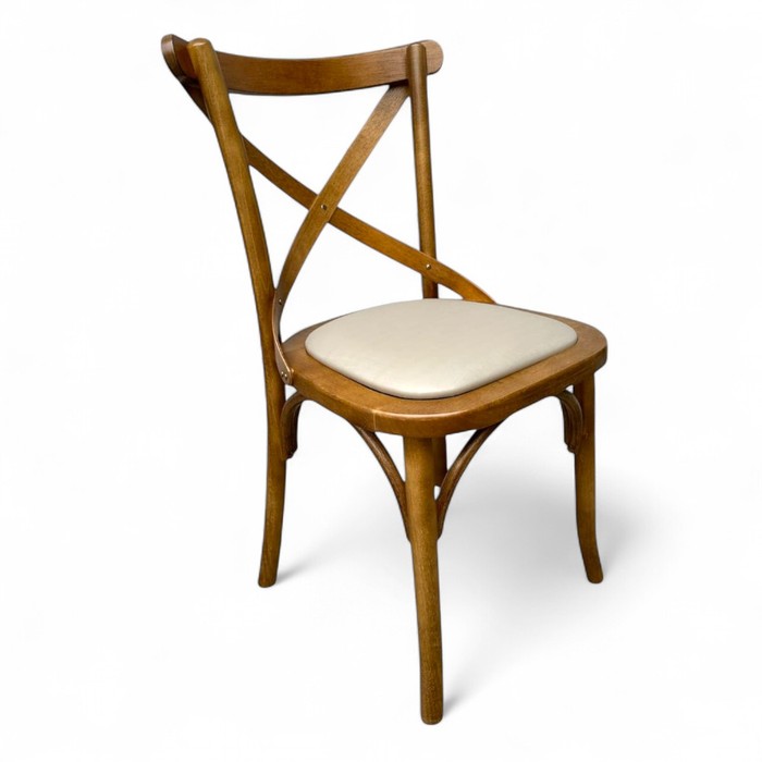 Cadeira Espanha Castanho Assento Em Madeira Maciça Estofado Facto Fendi