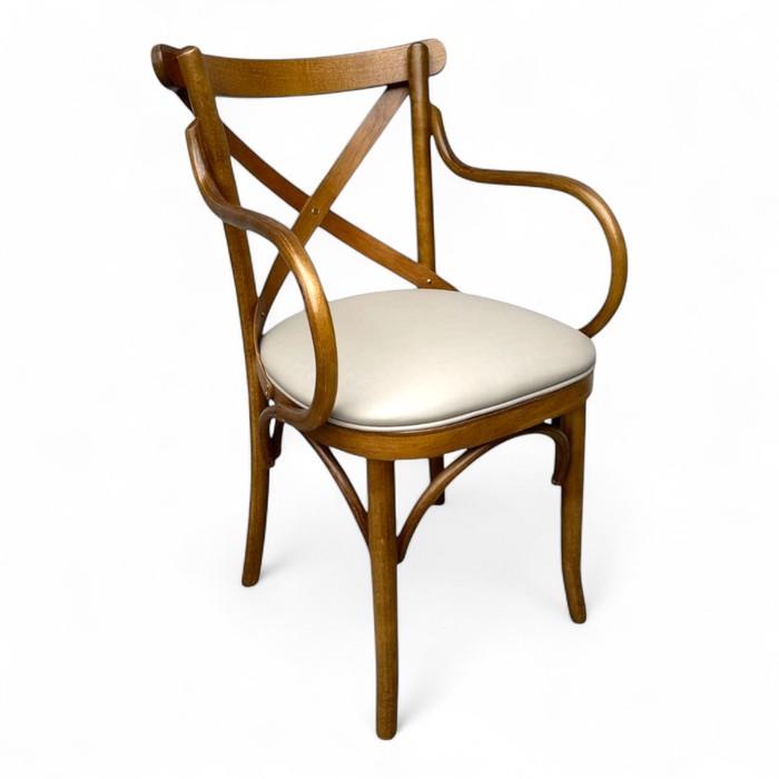 Cadeira Espanha Com Braços Castanho Estofado Facto Fendi