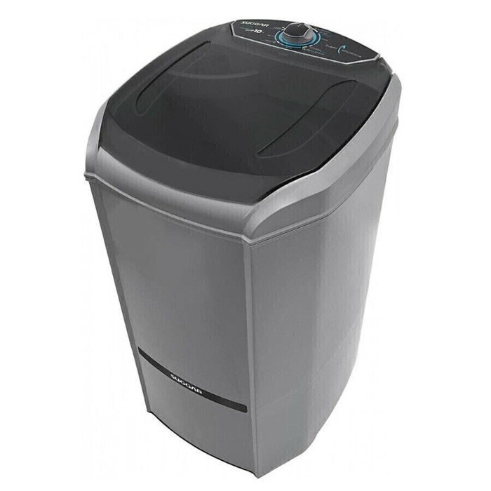 Tanquinho de Lavar Roupa Lavamax Eco 10Kg Desligamento Automático Suggar -Prata