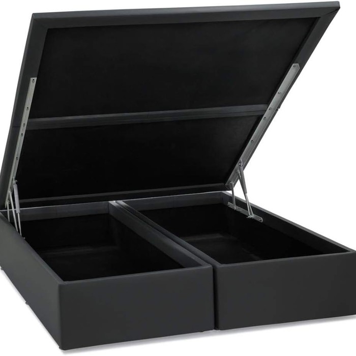 Base Bau Sommier Phys Courino Preto 158x198X39 Queen- Ortobom 