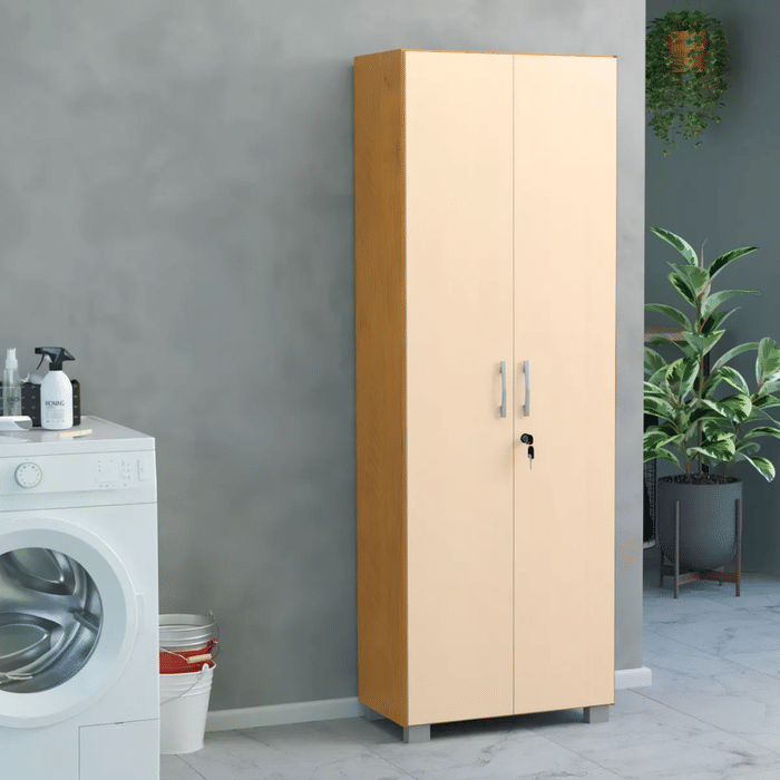 Armário Multiuso 2 Portas Com Chave, Vegas San Marino Noce/Perola