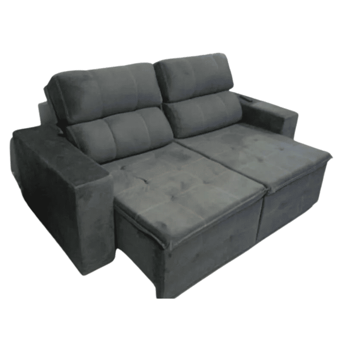 Sofá Retrátil e Reclinável Inovaflex Smart Milenium 3 Lugares Grafite